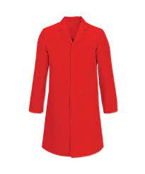 red lab coat